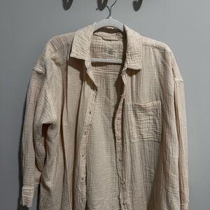 Women’s Cozy Cream Button Down Set